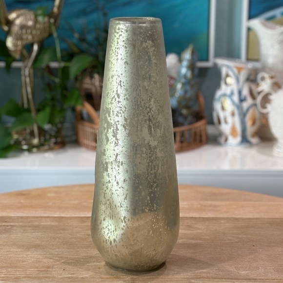 Anthropologie Dimpled Mercury Glass Vase, Large - Picture 1 of 5
